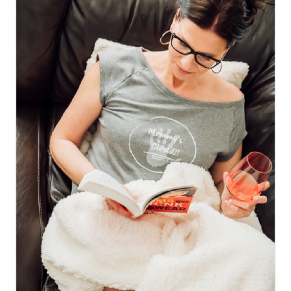 Mommy's Closed" French Terry Bamboo Cap Sleeve